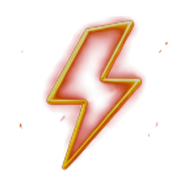 A lightning bolt representing the first video published professionally